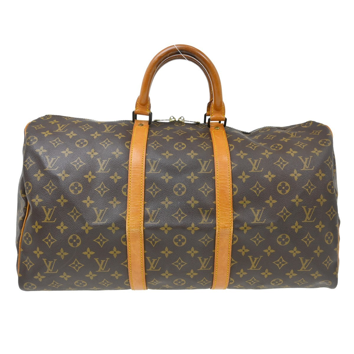 Louis Vuitton Keepall Bag Monogram Canvas Brown Canvas Travel Bag Bag (Pre-Owned)