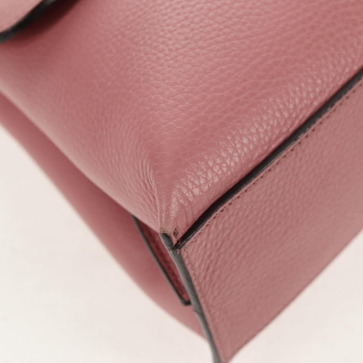 Gucci Bamboo Daily Top Handle Bag Leather Pink Leather Handbag (Pre-Owned)