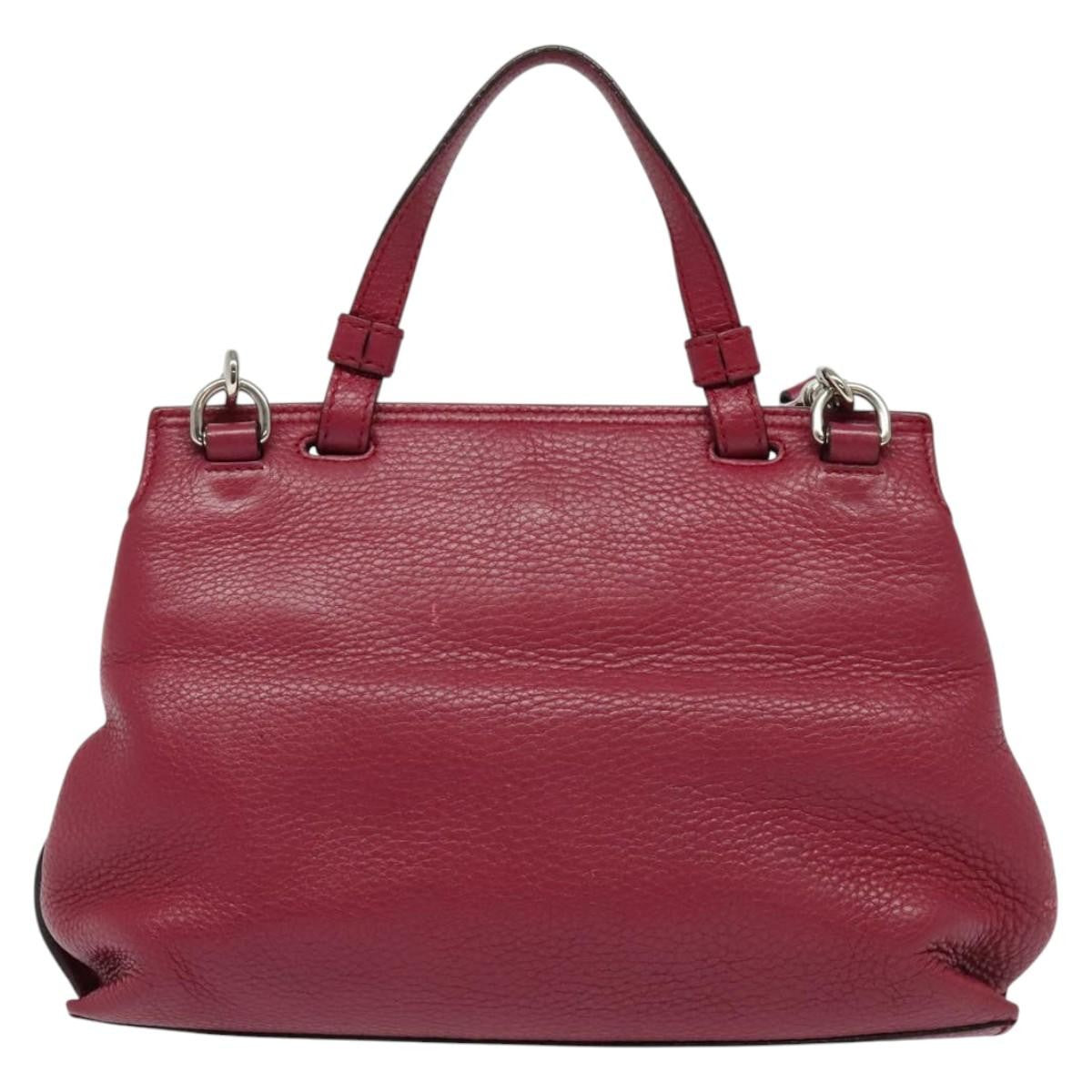 Gucci Bamboo Daily Top Handle Bag Leather Pink Leather Bag (Pre-Owned)