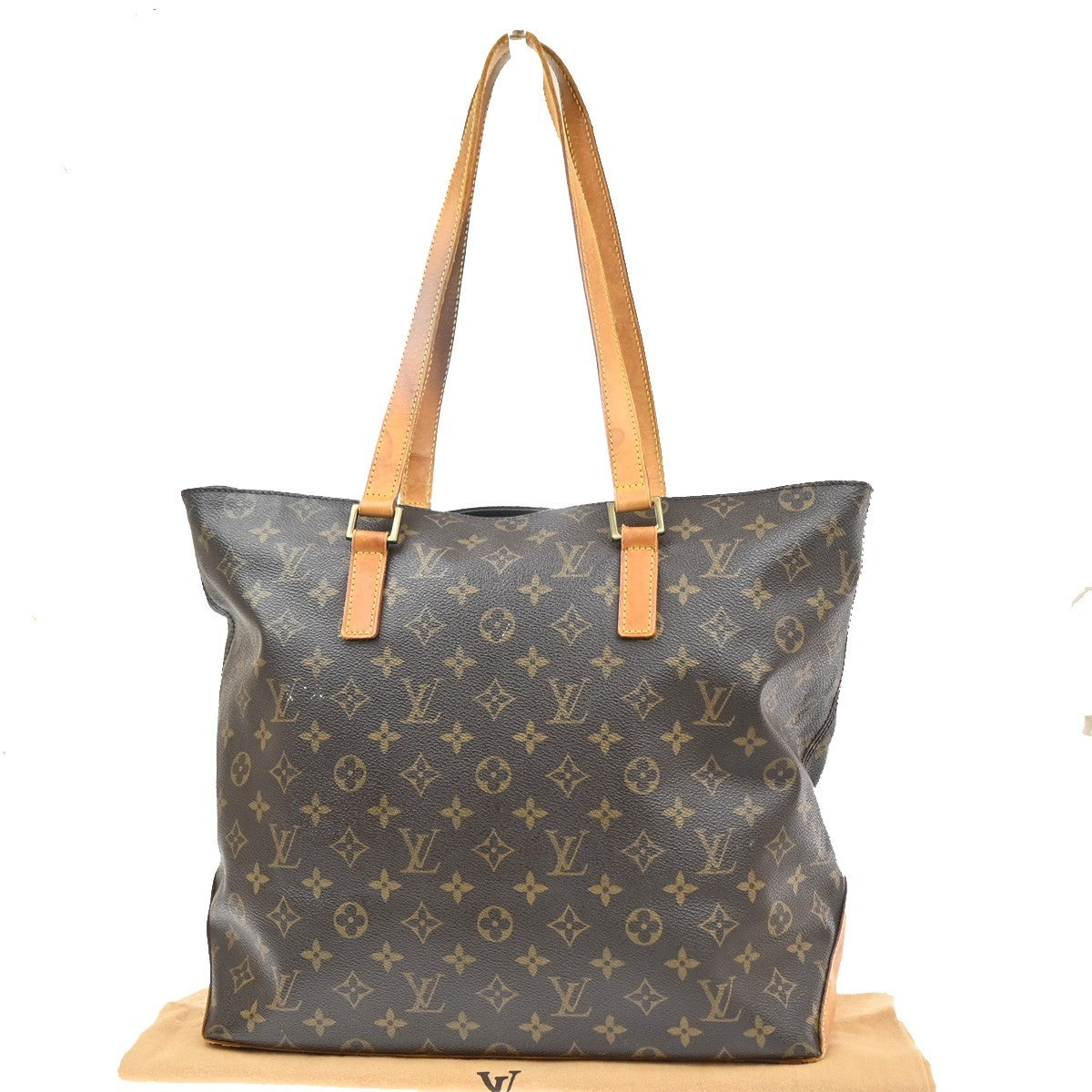 Louis Vuitton Cabas Mezzo Monogram Canvas Brown Canvas Tote Bag Bag (Pre-Owned)