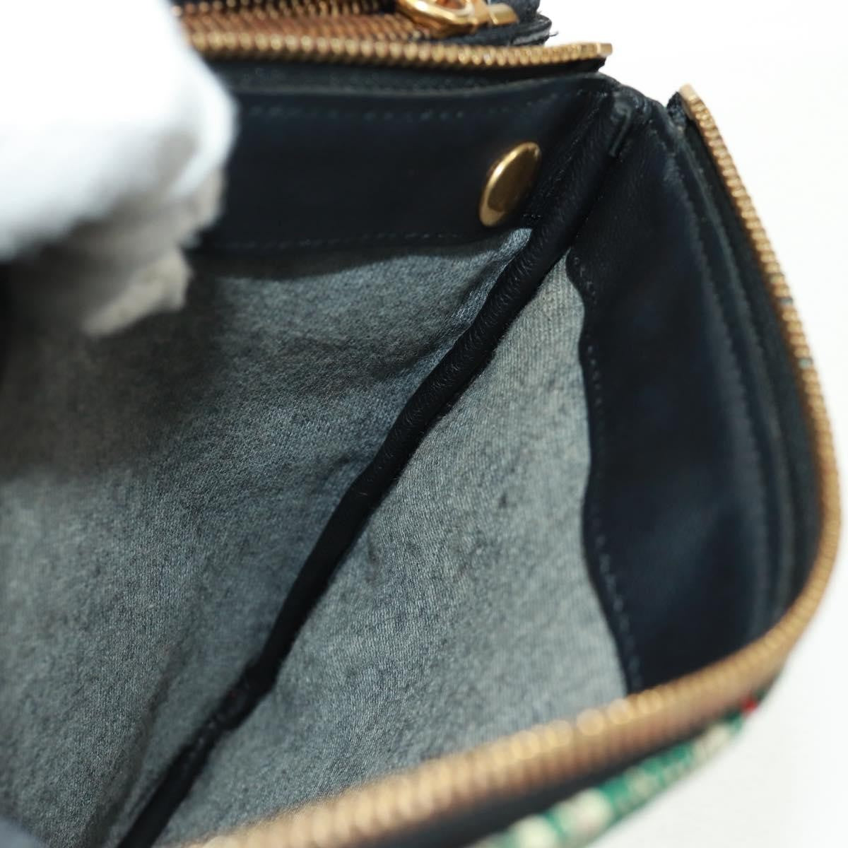 Celine Trio Crossbody Bag Tweed Green Tweed Shoulder Bag Bag (Pre-Owned)