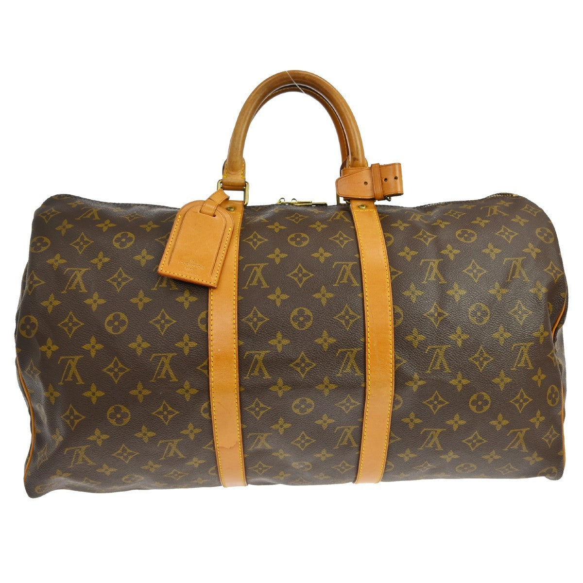 Louis Vuitton Keepall Bag Monogram Canvas Brown Canvas Travel Bag Bag (Pre-Owned)