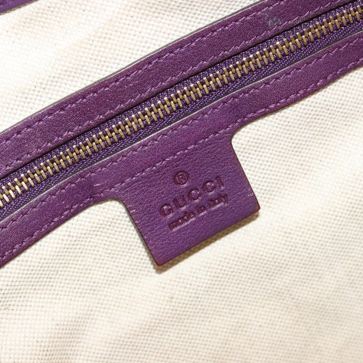 Gucci Jackie Original Shoulder Bag Leather Purple Leather Handbag (Pre-Owned)
