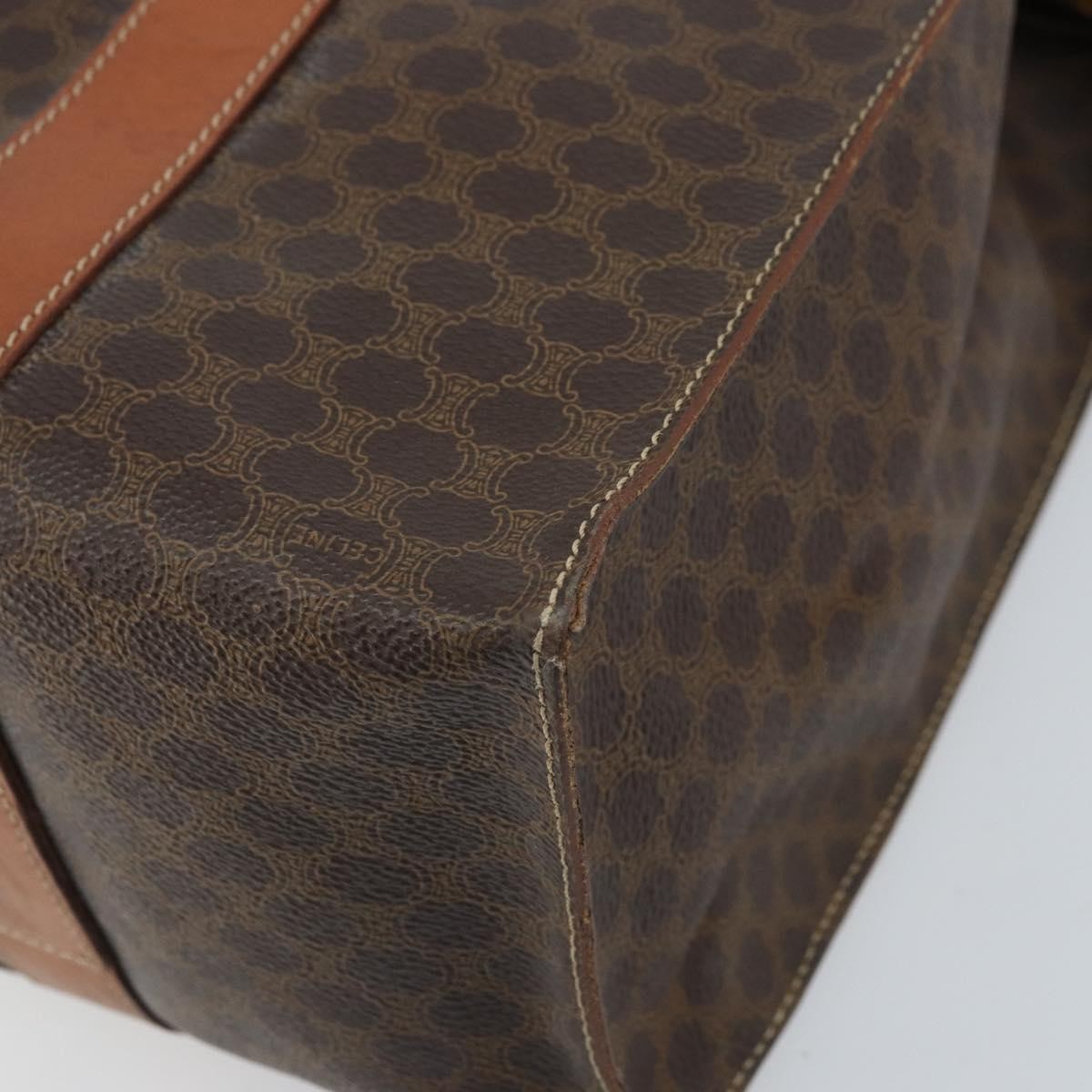 Celine Vintage Macadam Handbag Canvas And Leather Brown Canvas Tote Bag Bag (Pre-Owned)