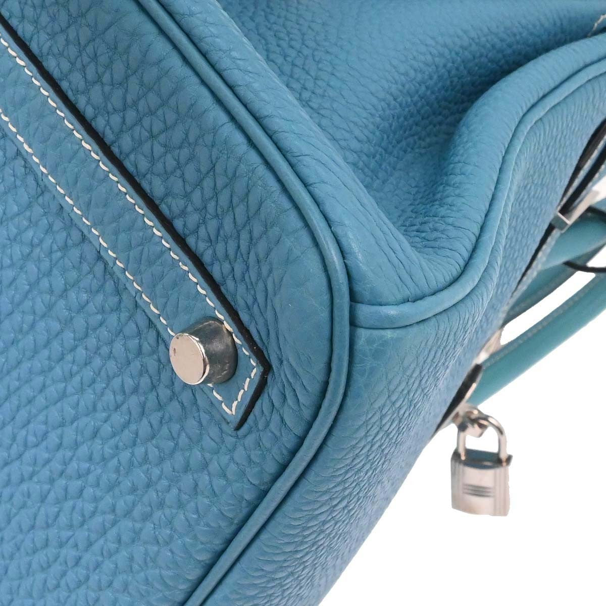 Hermes Touch Birkin Bag Blue Togo With Blue Matte Alligator And Gold Hardware Blue Leather Handbag (Pre-Owned)