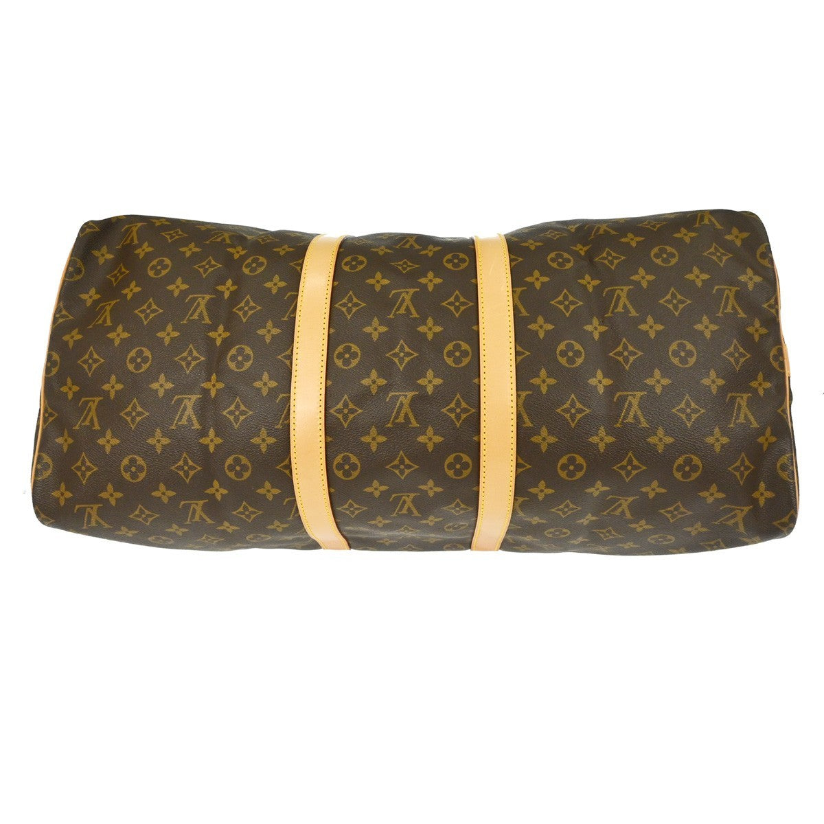 Louis Vuitton Keepall Bandouliere Bag Monogram Canvas Brown Canvas Travel Bag Bag (Pre-Owned)