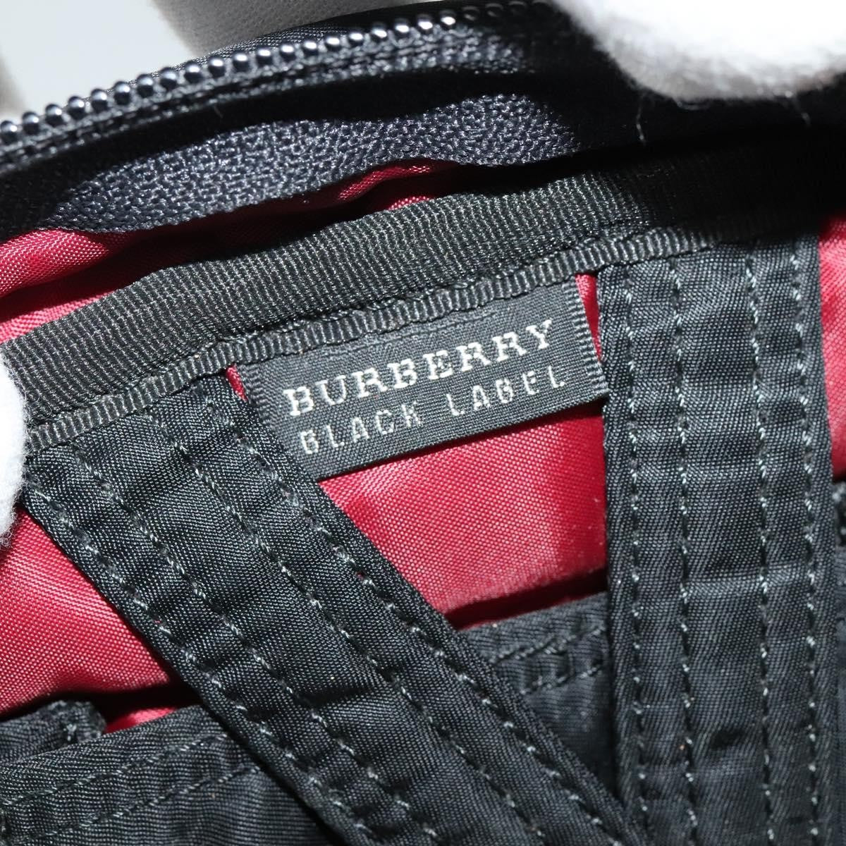 Burberry Nova Check Black Label Nylon Black Nylon Shoulder Bag Bag (Pre-Owned)