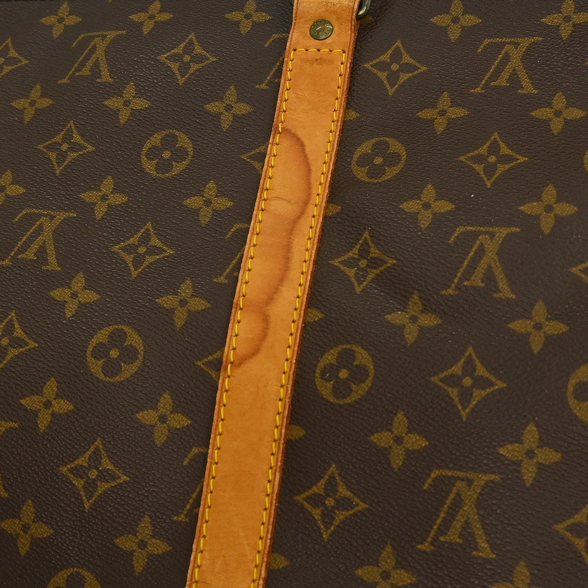 Louis Vuitton Keepall Bag Monogram Canvas Brown Canvas Handbag (Pre-Owned)