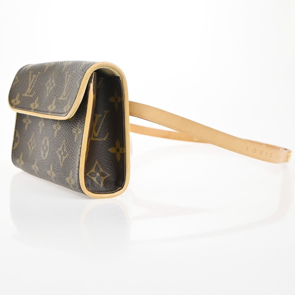 Louis Vuitton Florentine Waist Bag Monogram Canvas Brown Canvas Clutche & Pouche Bag (Pre-Owned)