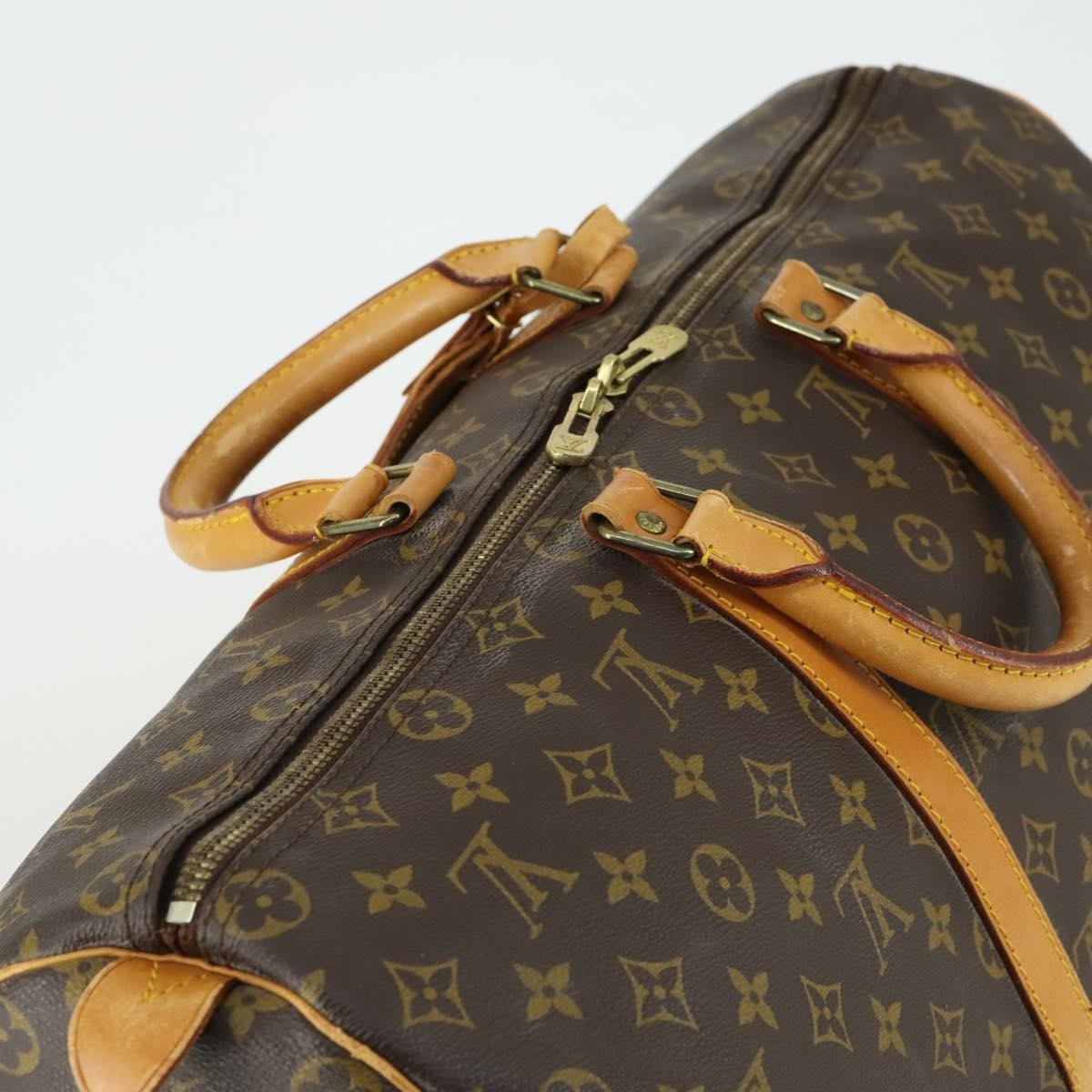 Louis Vuitton Keepall Bag Monogram Canvas Brown Canvas Travel Bag Bag (Pre-Owned)