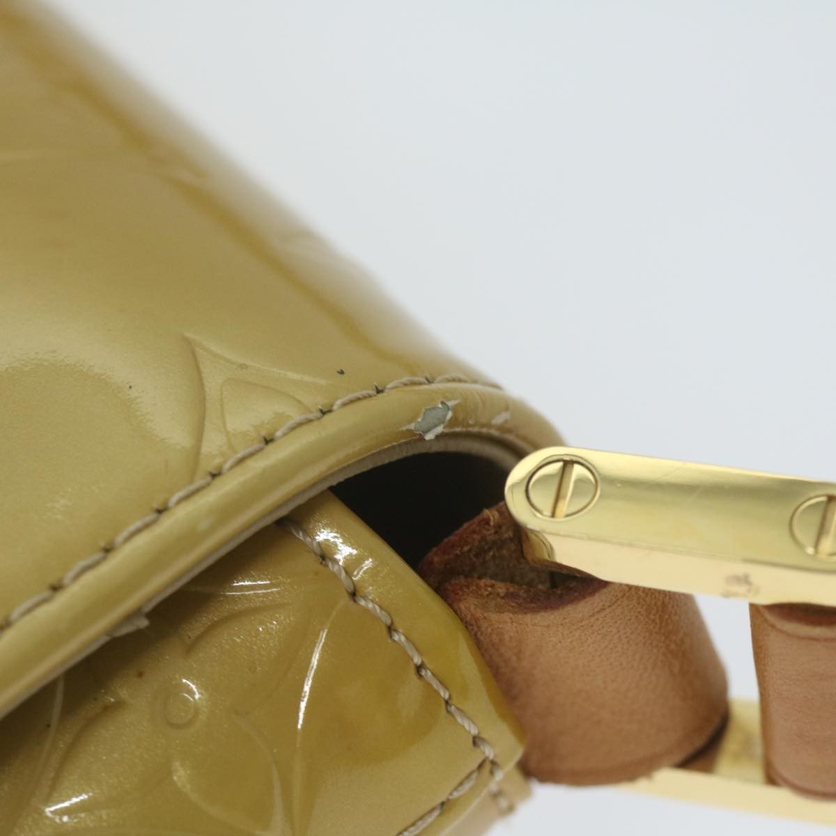 Louis Vuitton Thompson Street Handbag Monogram Vernis Beige Patent_Leather Shoulder Bag Bag (Pre-Owned)