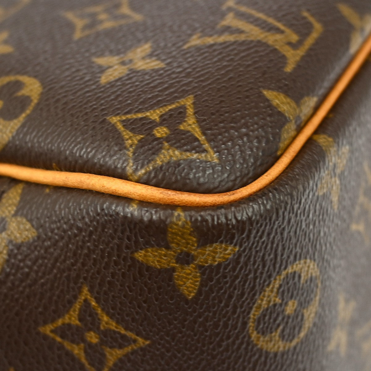 Louis Vuitton Deauville Handbag Monogram Canvas Brown Canvas Handbag (Pre-Owned)