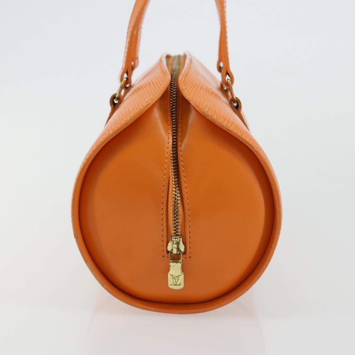 Louis Vuitton Soufflot Handbag Epi Leather Orange Leather Handbag (Pre-Owned)
