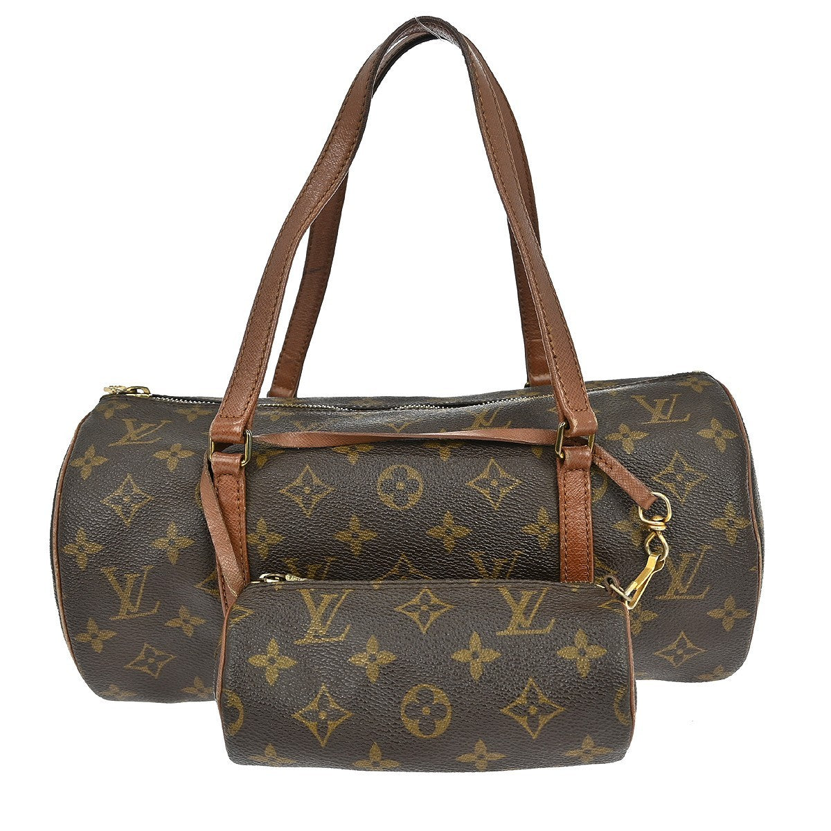 Louis Vuitton Papillon Handbag Monogram Canvas Brown Canvas Handbag (Pre-Owned)
