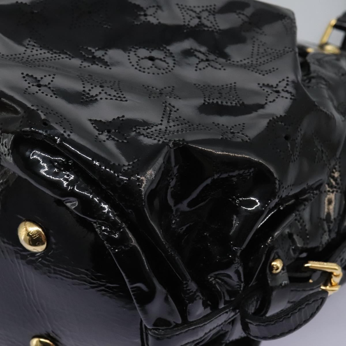 Louis Vuitton L Hobo Surya Leather Black Patent_Leather Handbag (Pre-Owned)