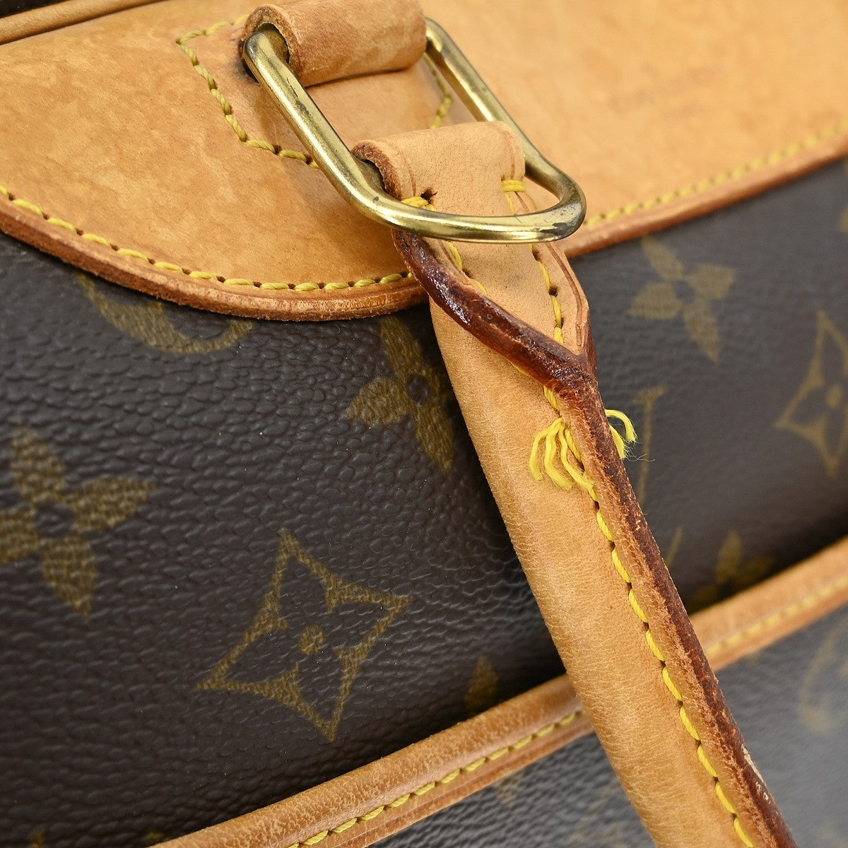 Louis Vuitton Deauville Handbag Monogram Canvas Brown Canvas Handbag (Pre-Owned)