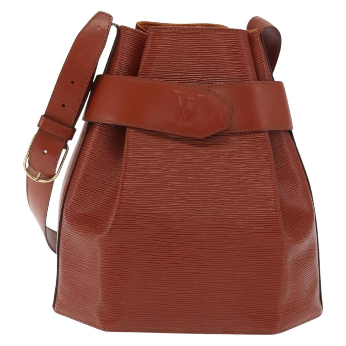 Louis Vuitton Vintage Sac D'epaule Handbag Epi Leather Brown Leather Shoulder Bag Bag (Pre-Owned)