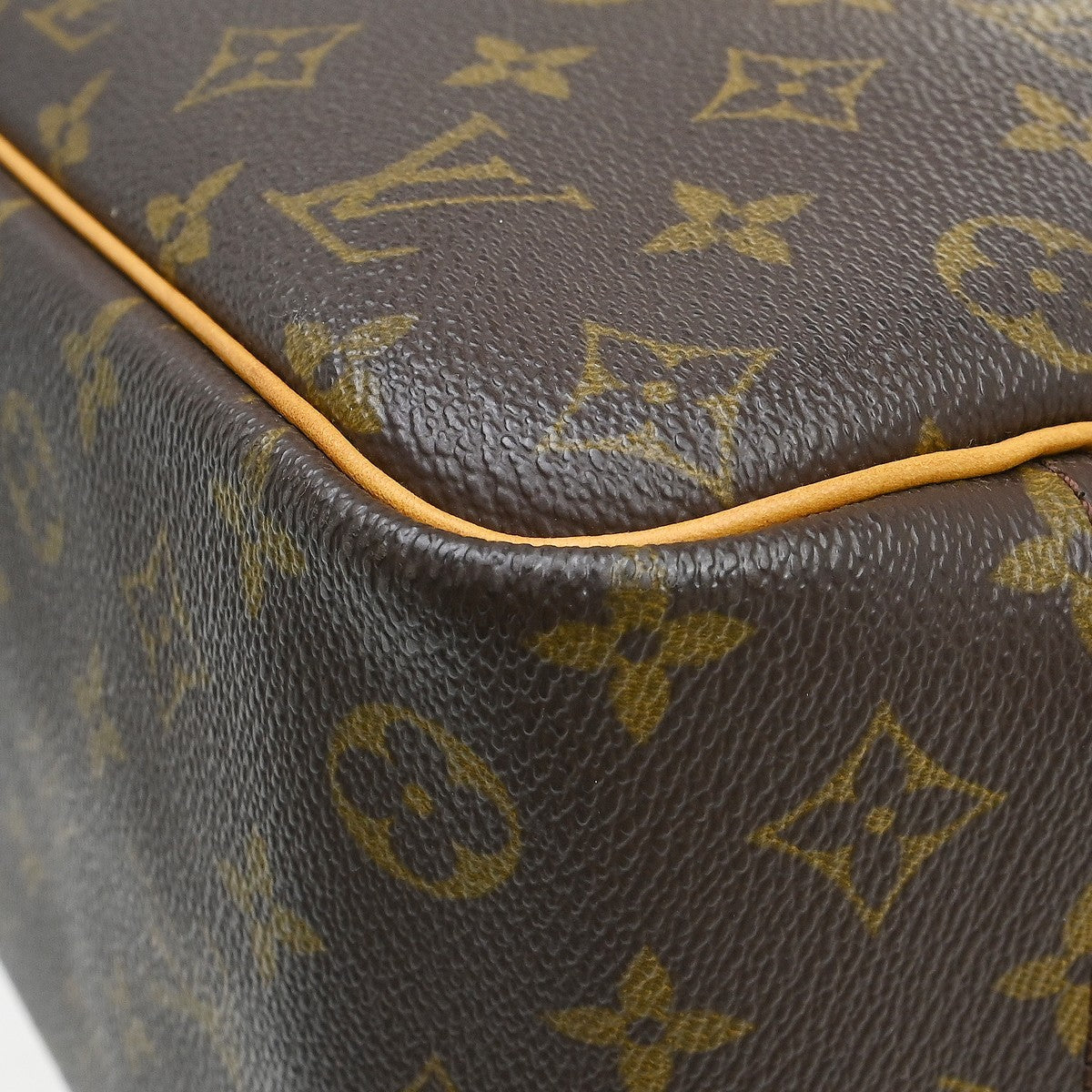 Louis Vuitton Deauville Handbag Monogram Canvas Brown Canvas Handbag (Pre-Owned)