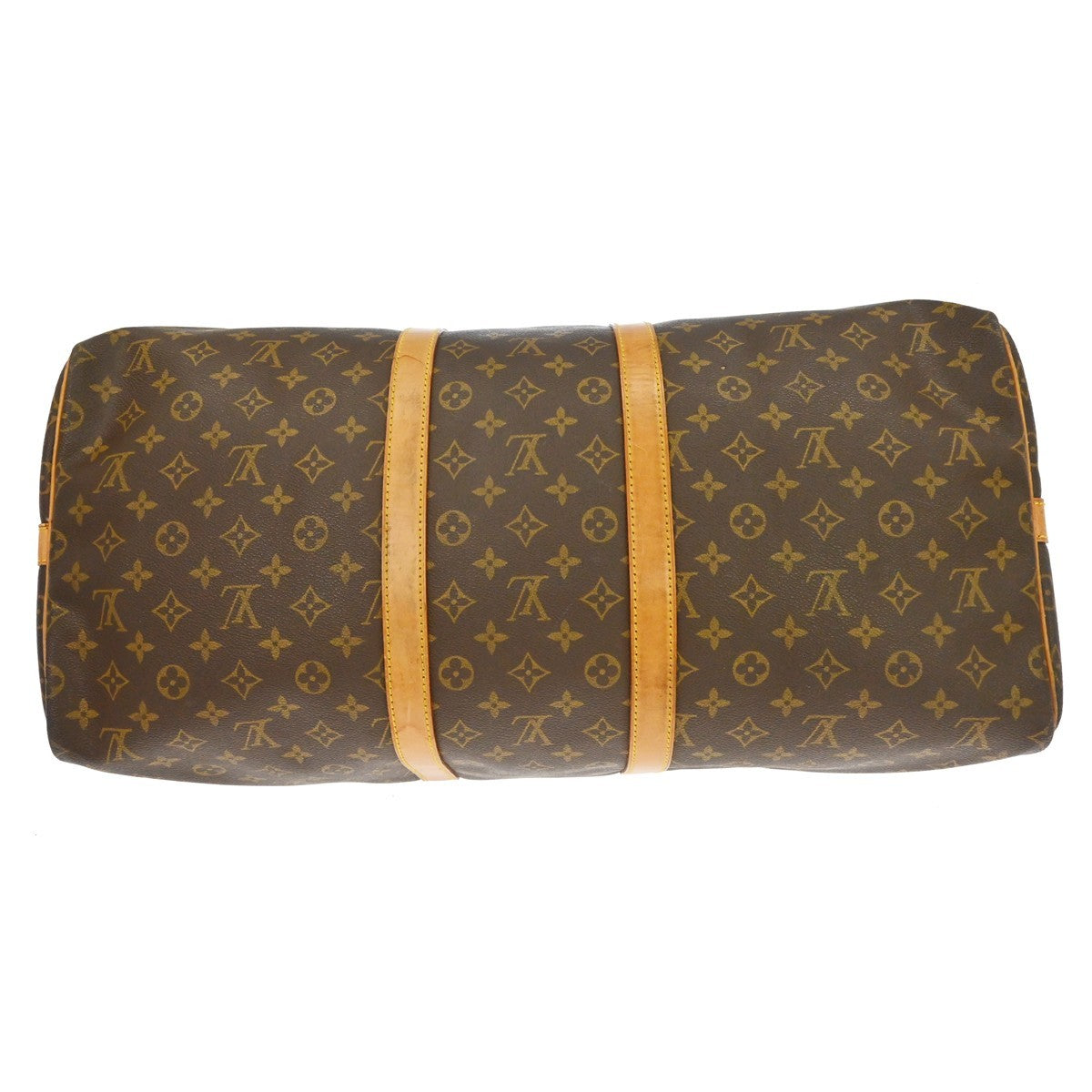 Louis Vuitton Keepall Bandouliere Bag Monogram Canvas Brown Canvas Travel Bag Bag (Pre-Owned)