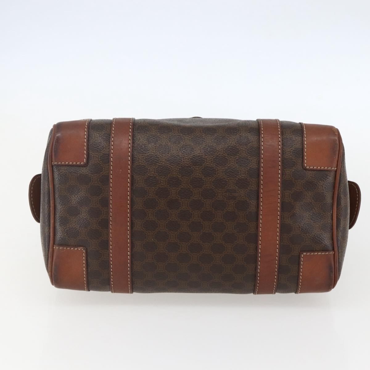 Celine Vintage Macadam Handbag Canvas And Leather Brown Canvas Shoulder Bag Bag (Pre-Owned)