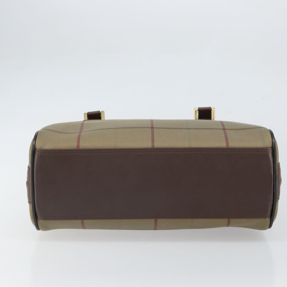 Burberry Nova Check Handbag Nova Check Canvas Brown Canvas Handbag (Pre-Owned)