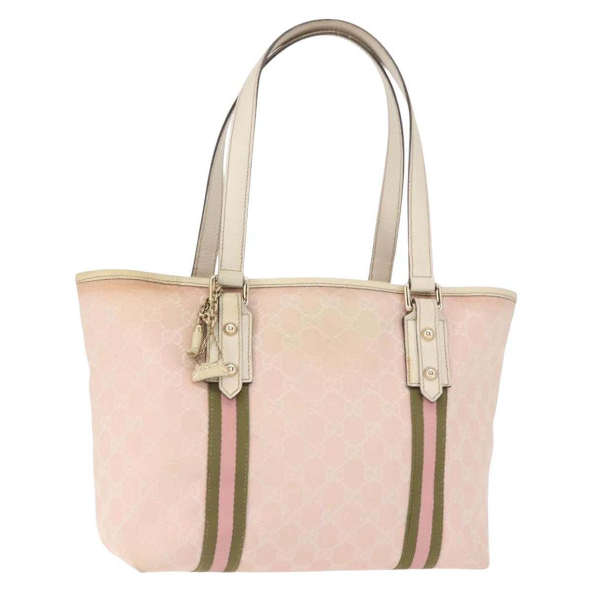 Gucci Jolicoeur Tote Gg Canvas Pink Canvas Tote Bag Bag (Pre-Owned)