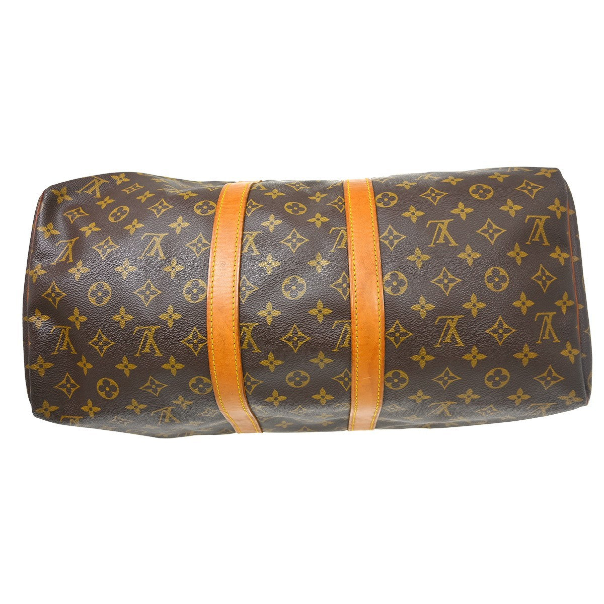 Louis Vuitton Keepall Bag Monogram Canvas Brown Canvas Travel Bag Bag (Pre-Owned)