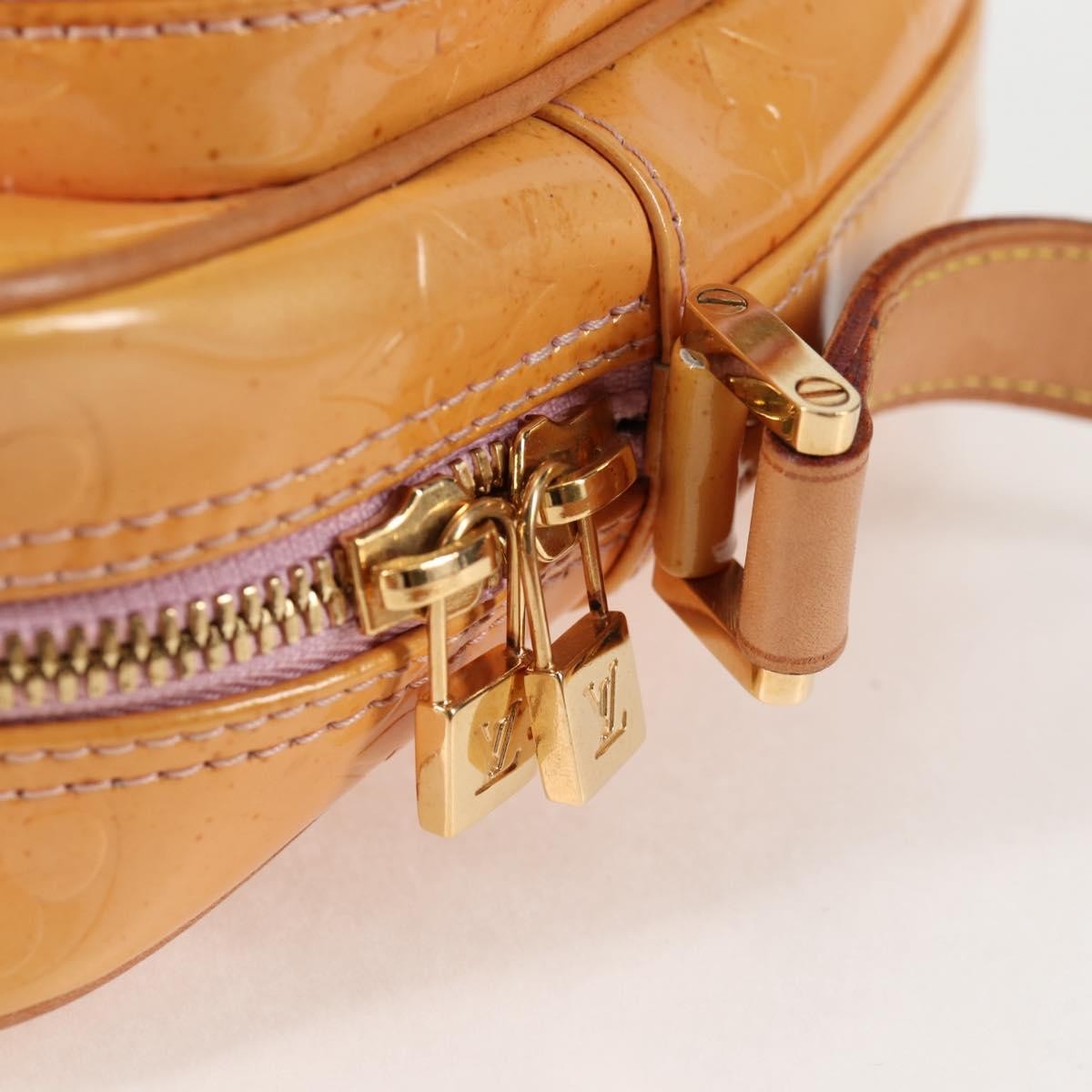 Louis Vuitton Wooster Handbag Monogram Vernis Beige Patent_Leather Bag (Pre-Owned)