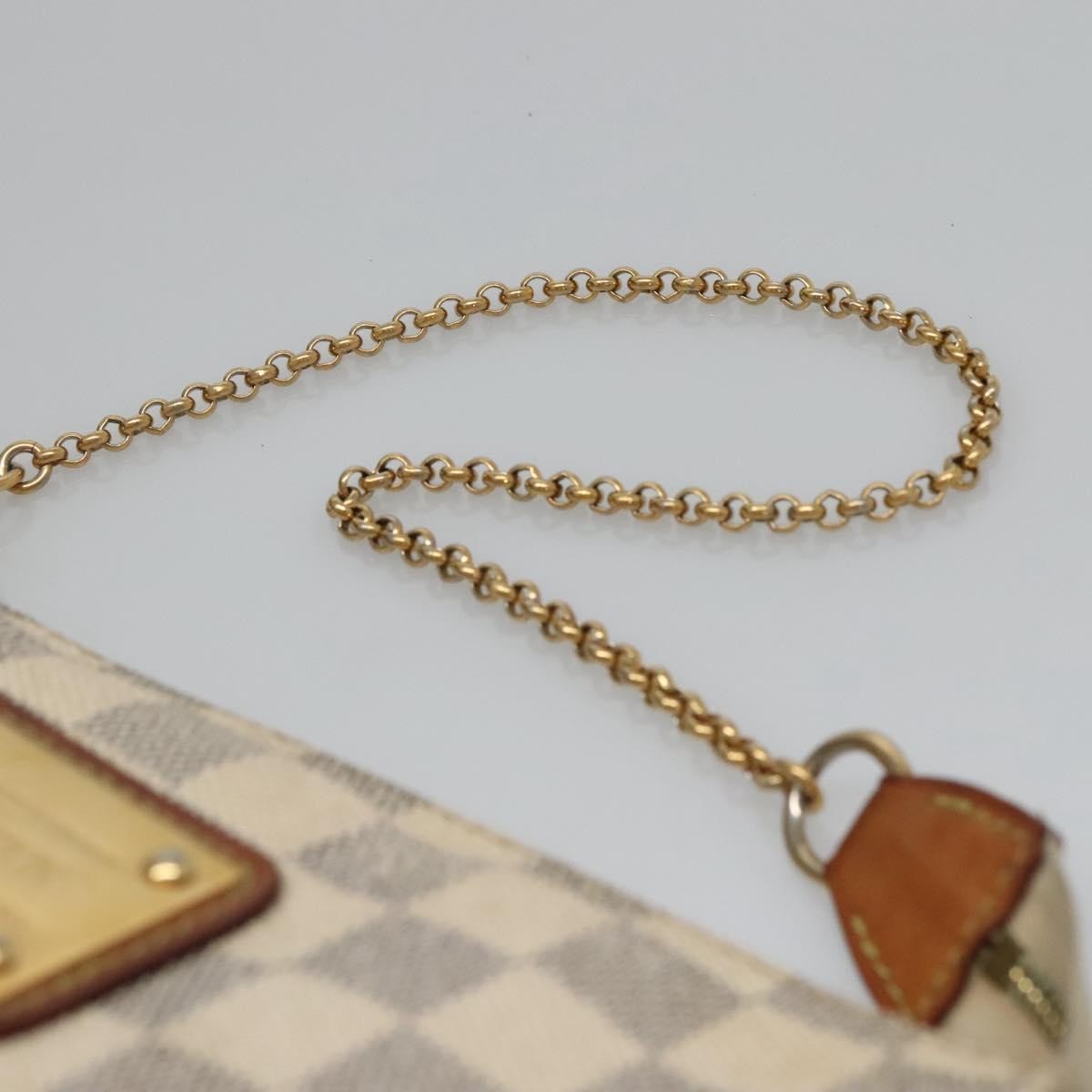 Louis Vuitton Eva Handbag Damier White Canvas Shoulder Bag Bag (Pre-Owned)