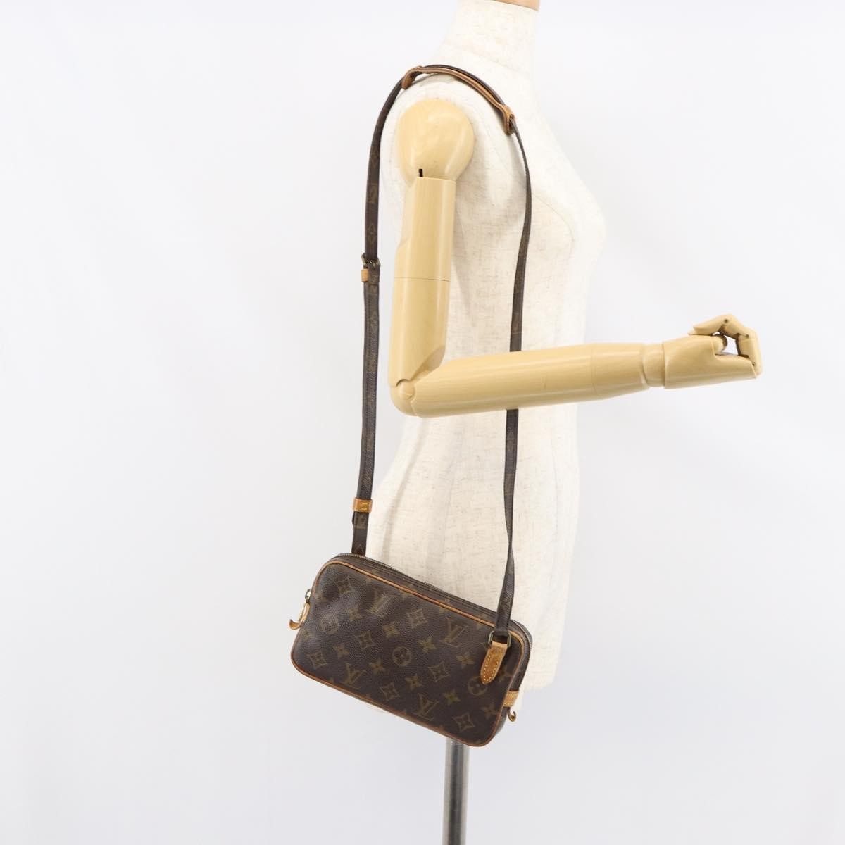 Louis Vuitton Pochette Marly Bandouliere Bag Monogram Canvas Brown Canvas Clutche & Pouche Bag (Pre-Owned)