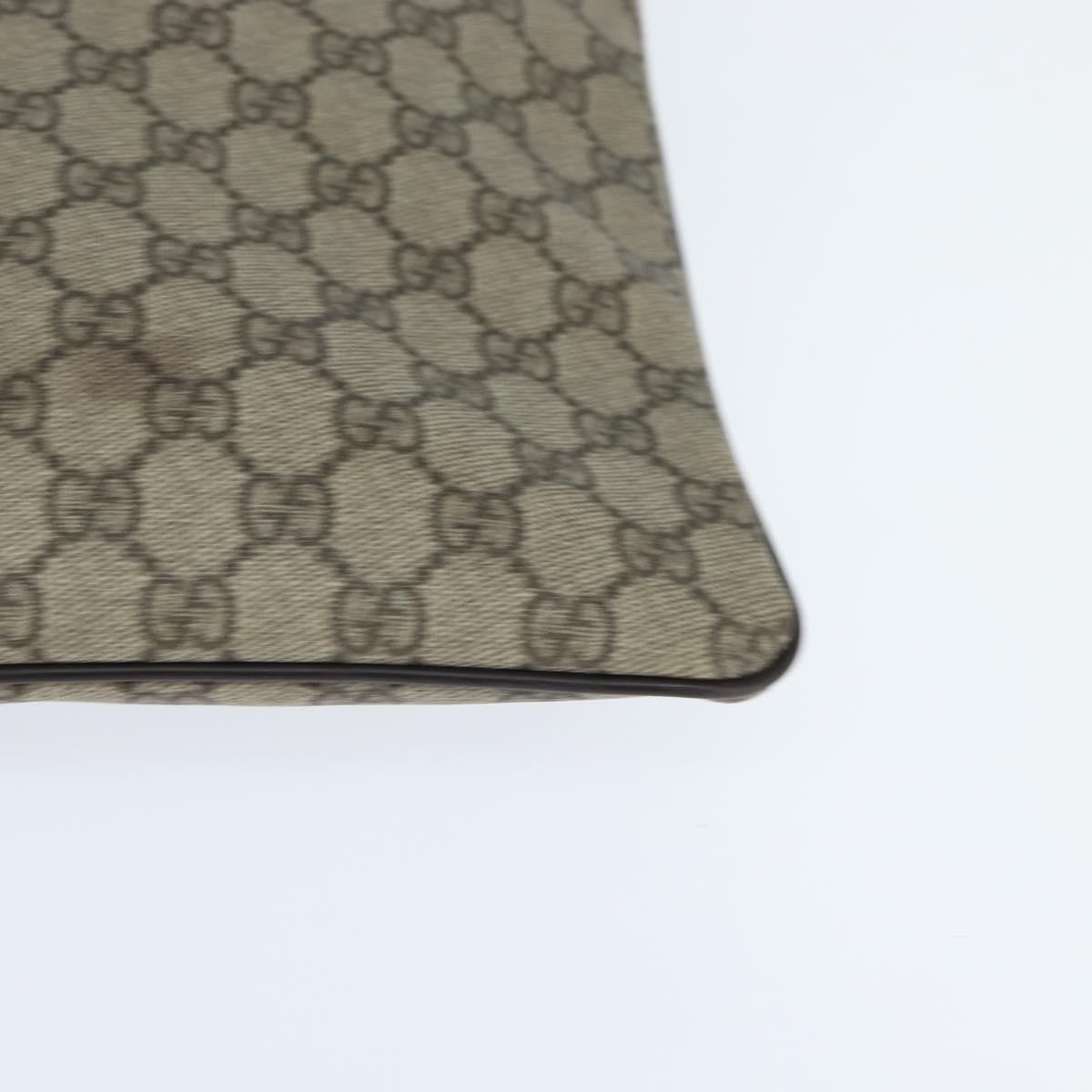 Gucci Zip Top Messenger Bag Gg Coated Canvas Beige Canvas Shoulder Bag Bag (Pre-Owned)