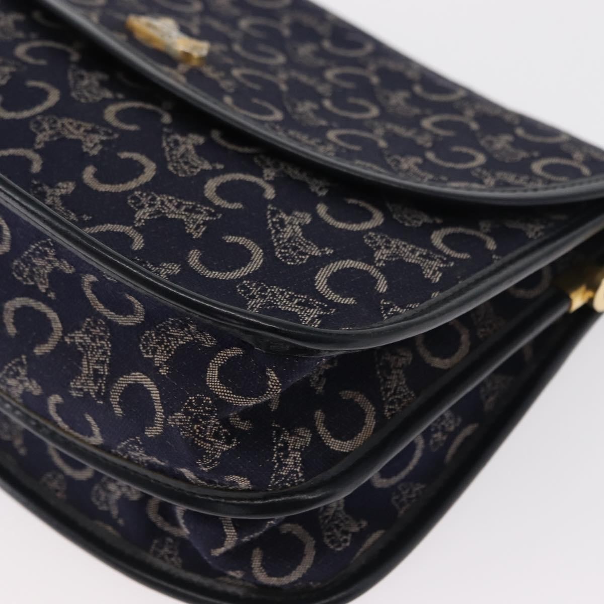 Celine C Sulky Shoulder Bag Canvas Navy Canvas Shoulder Bag Bag (Pre-Owned)
