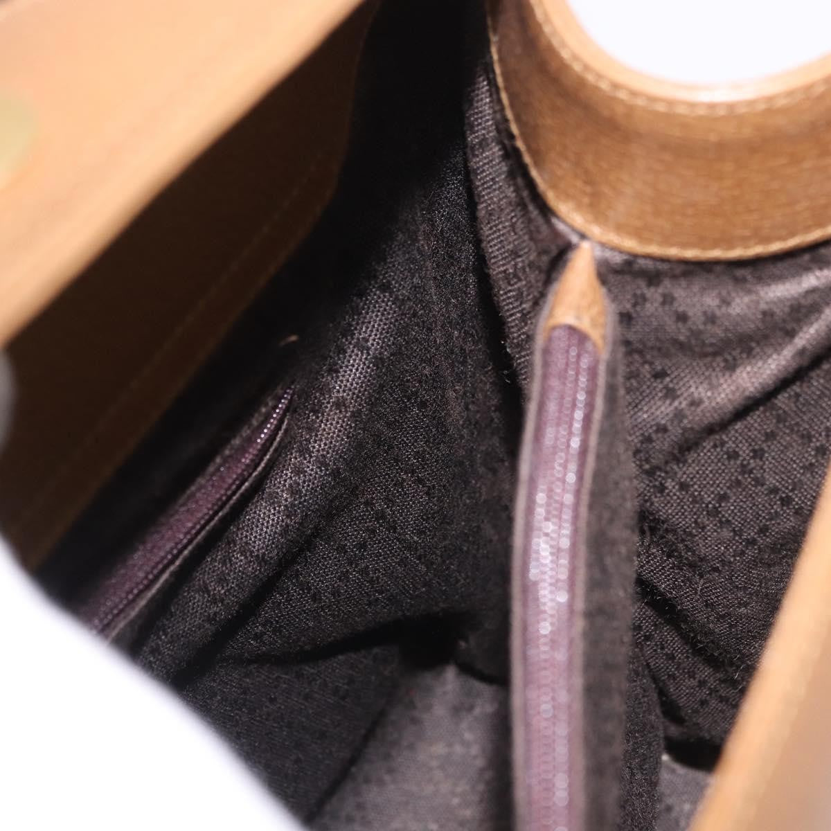 Gucci Bamboo Handle Tote Leather Brown Leather Handbag (Pre-Owned)