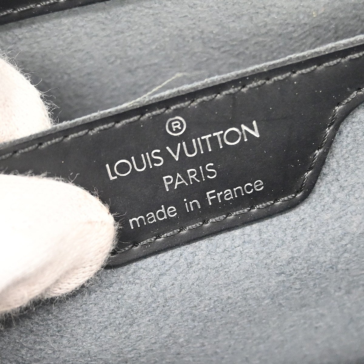 Louis Vuitton Soufflot Handbag Epi Leather Black Leather Handbag (Pre-Owned)