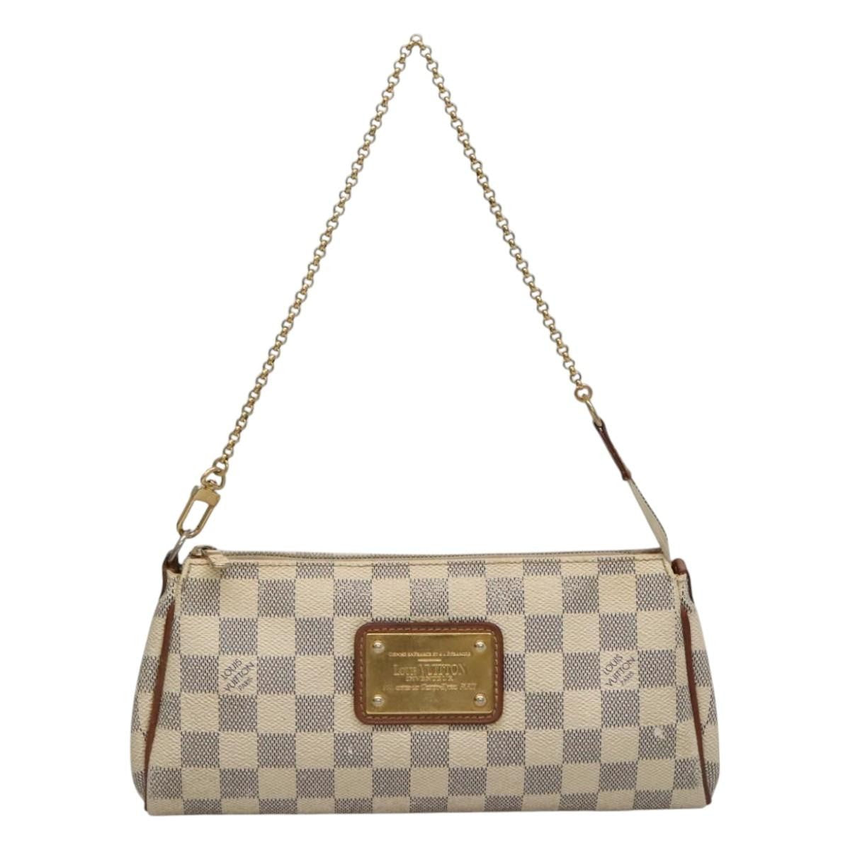 Louis Vuitton Eva Handbag Damier White Canvas Shoulder Bag Bag (Pre-Owned)