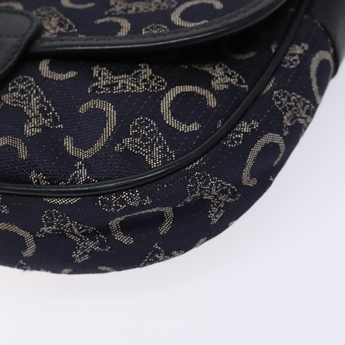 Celine C Sulky Shoulder Bag Canvas And Leather Navy Canvas Shoulder Bag Bag (Pre-Owned)