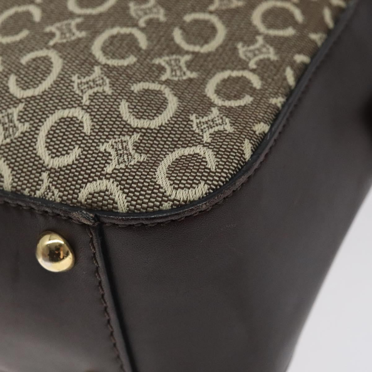 Celine C Macadam Handbag Canvas Gray Canvas Handbag (Pre-Owned)