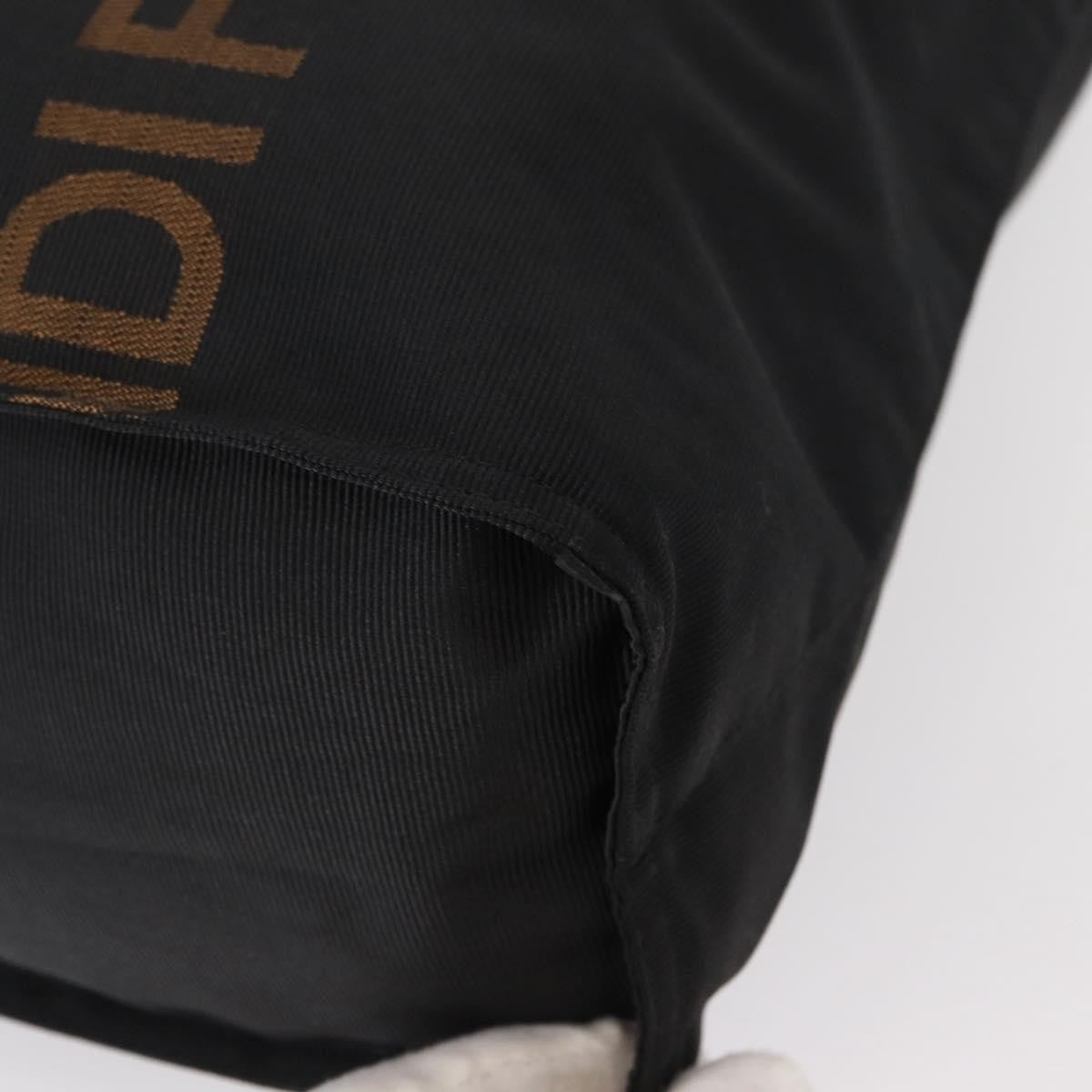 Fendi Vintage Convertible Logo Weekender Nylon Black Nylon Tote Bag Bag (Pre-Owned)
