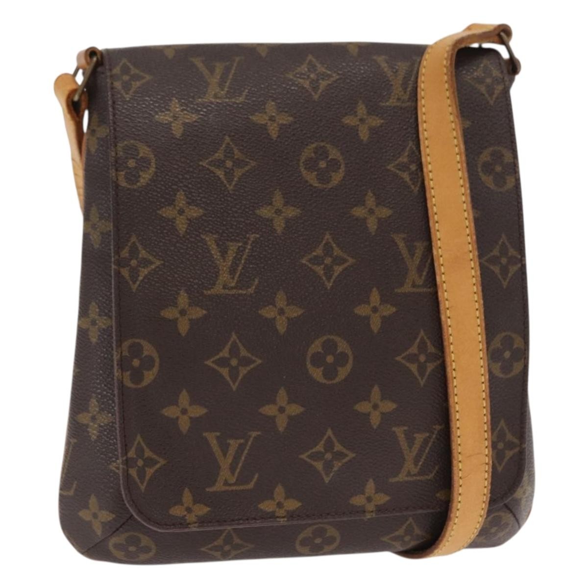Louis Vuitton Musette Salsa Handbag Monogram Canvas Brown Canvas Shoulder Bag Bag (Pre-Owned)