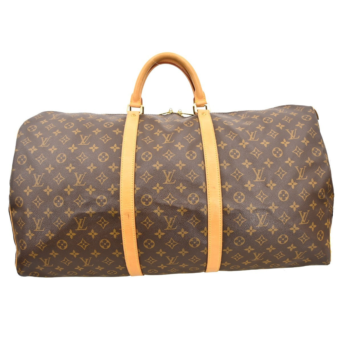 Louis Vuitton Keepall Bag Monogram Canvas Brown Canvas Travel Bag Bag (Pre-Owned)