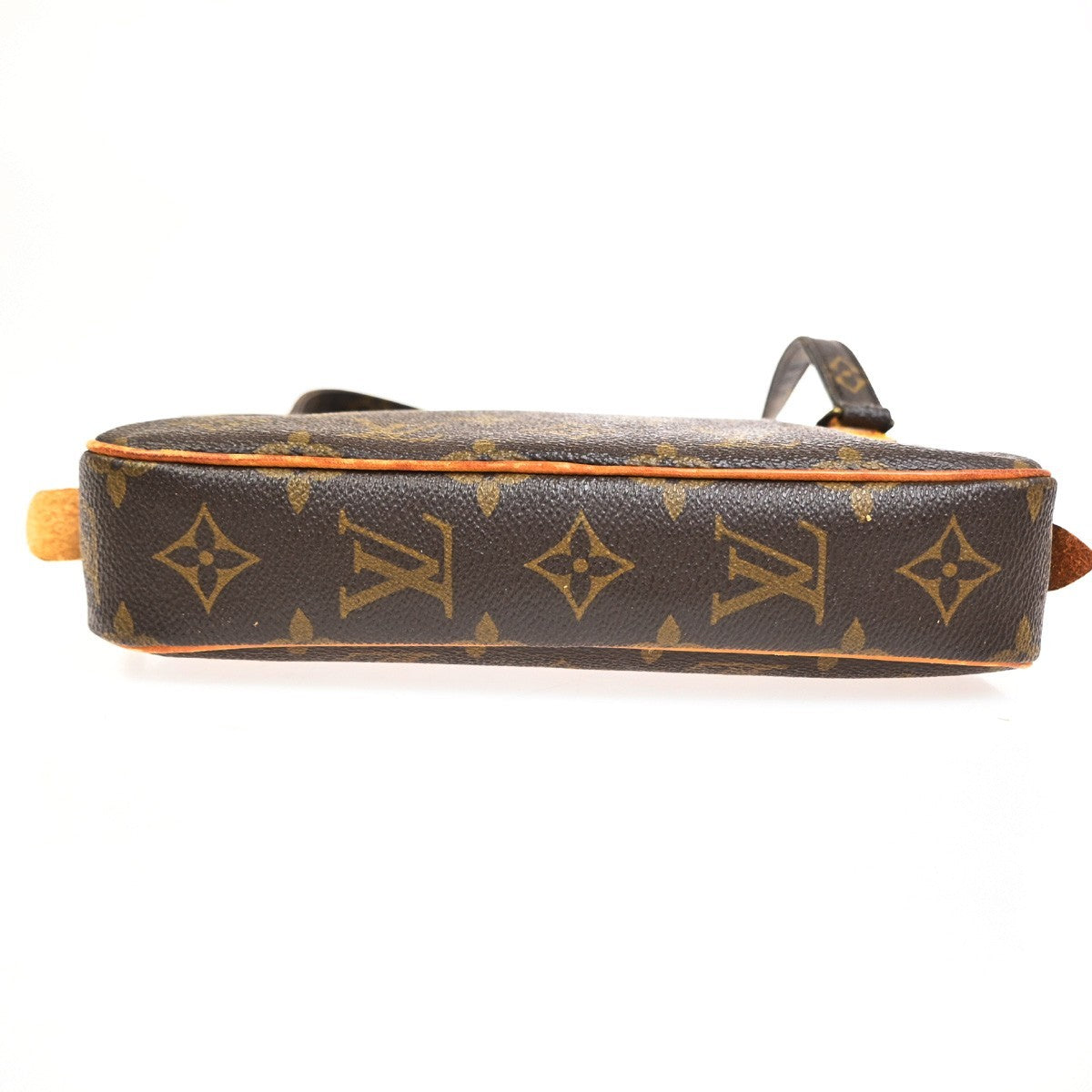 Louis Vuitton Pochette Marly Bandouliere Bag Monogram Canvas Brown Leather Shoulder Bag Bag (Pre-Owned)