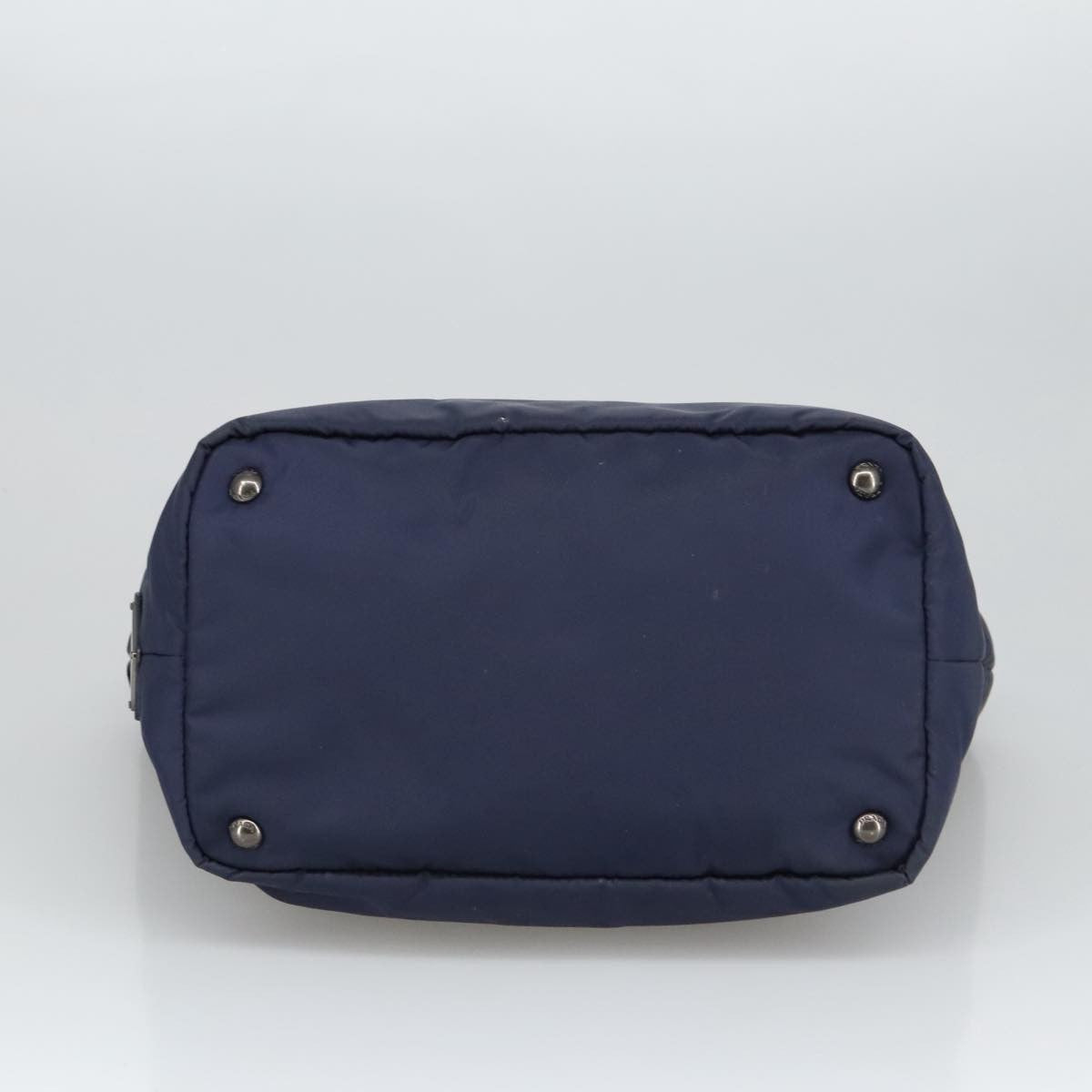 Prada Convertible Double Tote Tessuto Navy Nylon Bag (Pre-Owned)