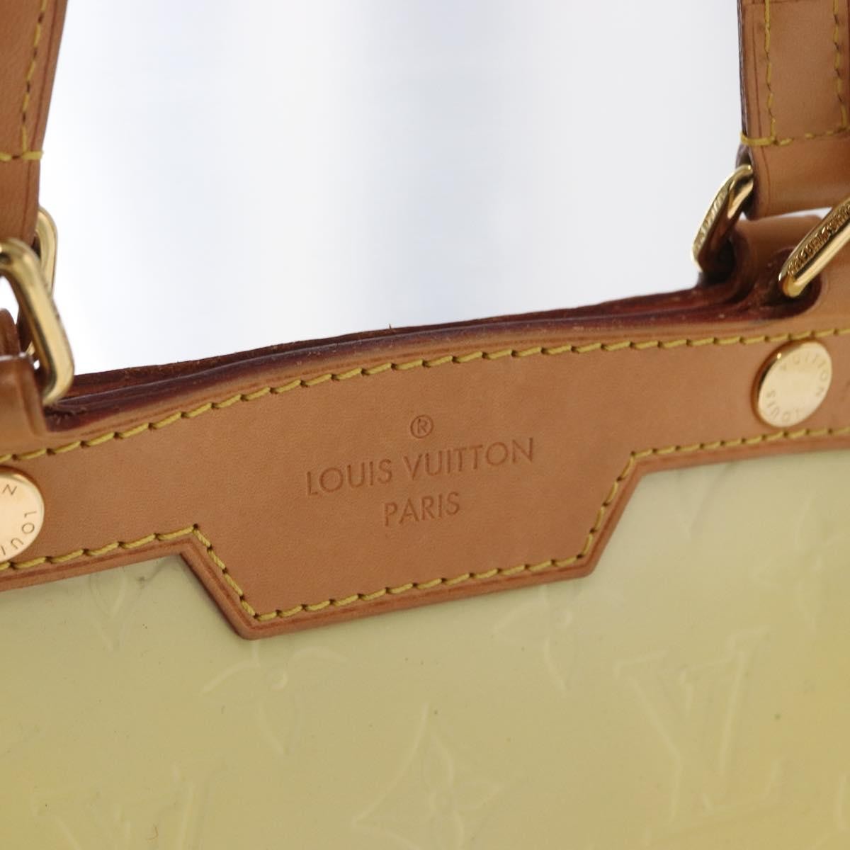 Louis Vuitton Brea Handbag Monogram Vernis Beige Patent_Leather Handbag (Pre-Owned)