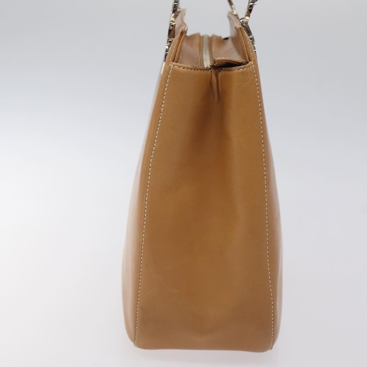 Salvatore Ferragamo Gancini Shoulder Bag Suede Brown Leather Shoulder Bag Bag (Pre-Owned)