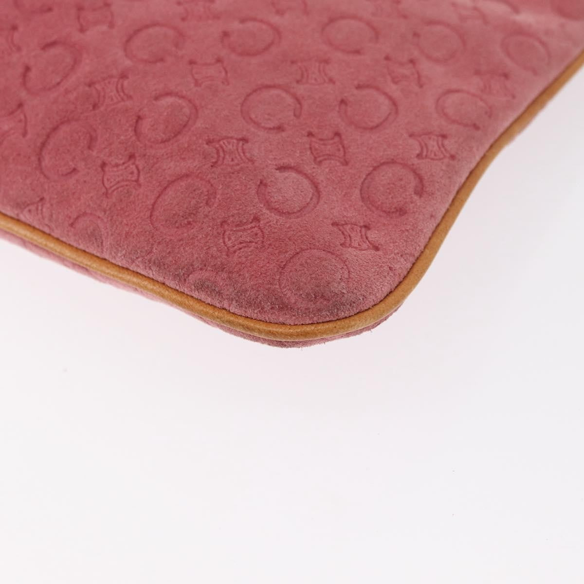 Celine C Macadam Shoulder Bag Suede Pink Suede Shoulder Bag Bag (Pre-Owned)