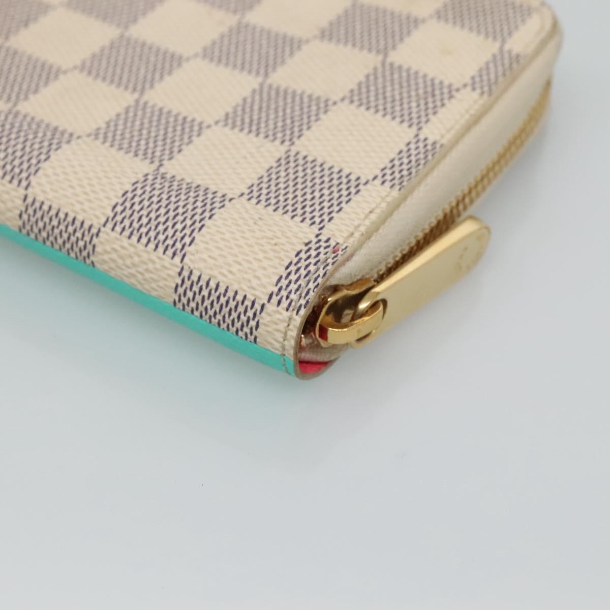 Louis Vuitton Porte-Monnaie Zippy Wallet Damier Azur Vivienne White Canvas Wallets Accessory (Pre-Owned)