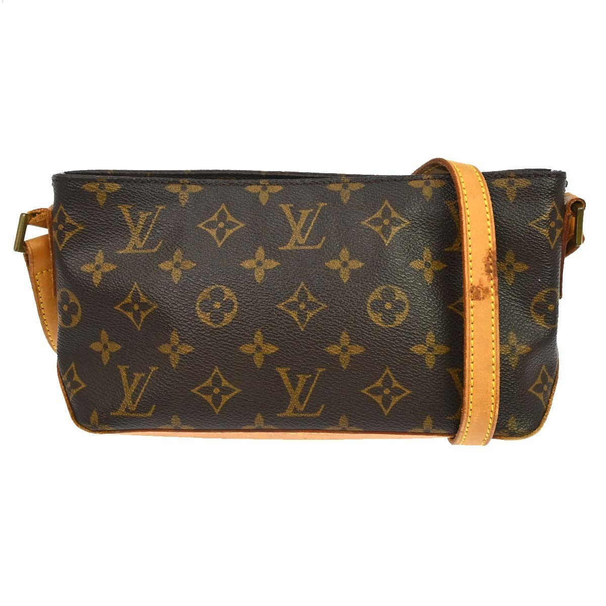 Louis Vuitton Trotteur Handbag Monogram Canvas Brown Canvas Clutche & Pouche Bag (Pre-Owned)