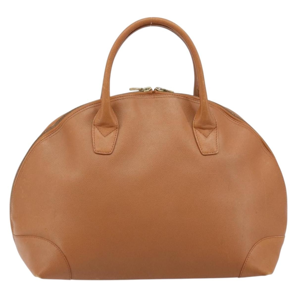 MCM Vintage Handbag Leather Brown Leather Handbag (Pre-Owned)