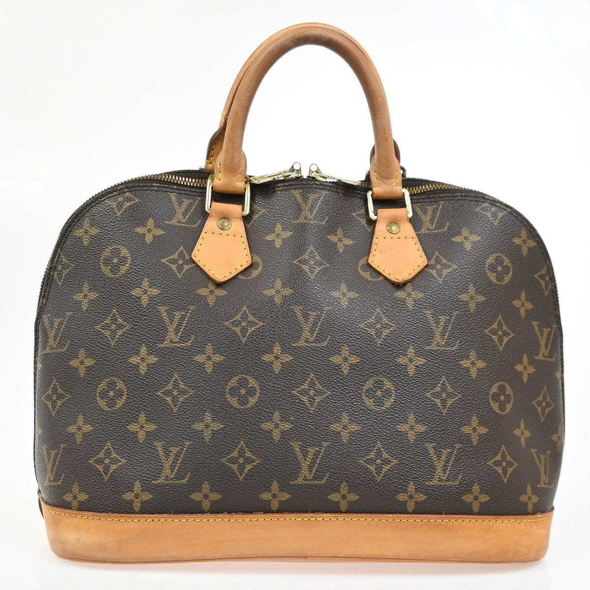 Louis Vuitton Alma Handbag Monogram Canvas Brown Canvas Handbag (Pre-Owned)