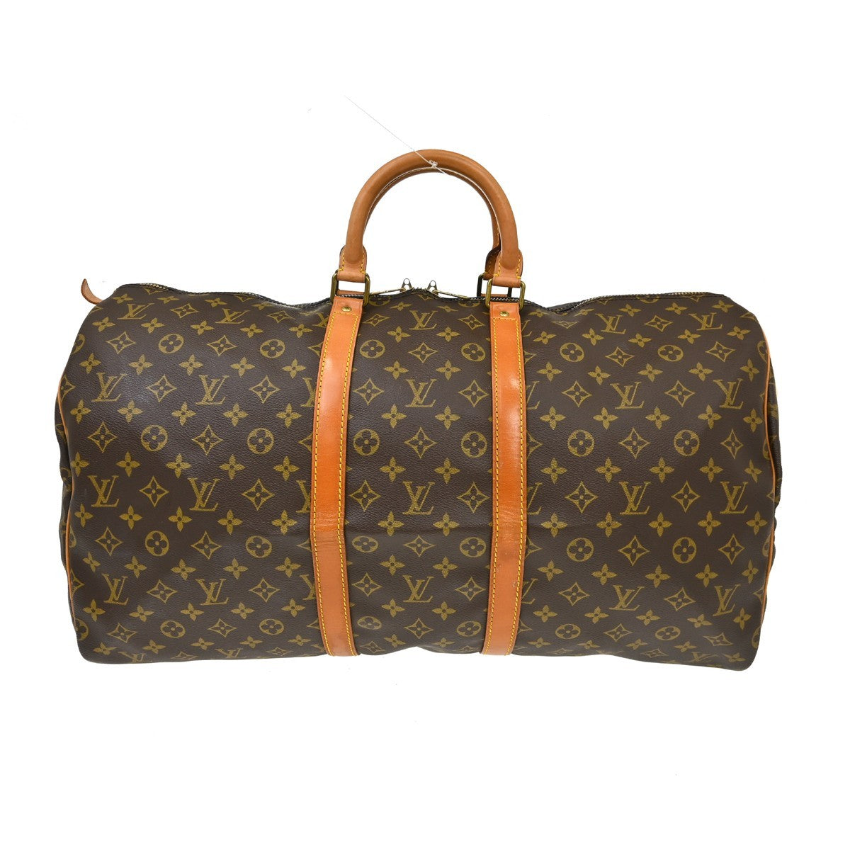Louis Vuitton Keepall Bag Monogram Canvas Brown Canvas Handbag (Pre-Owned)